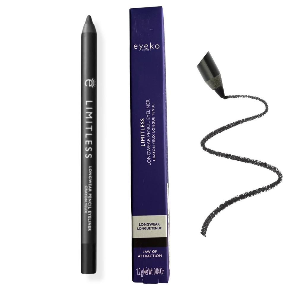 Eyeko Limitless Longwear Pencil Eyeliner Law of Attraction Black Waterproof NEW
